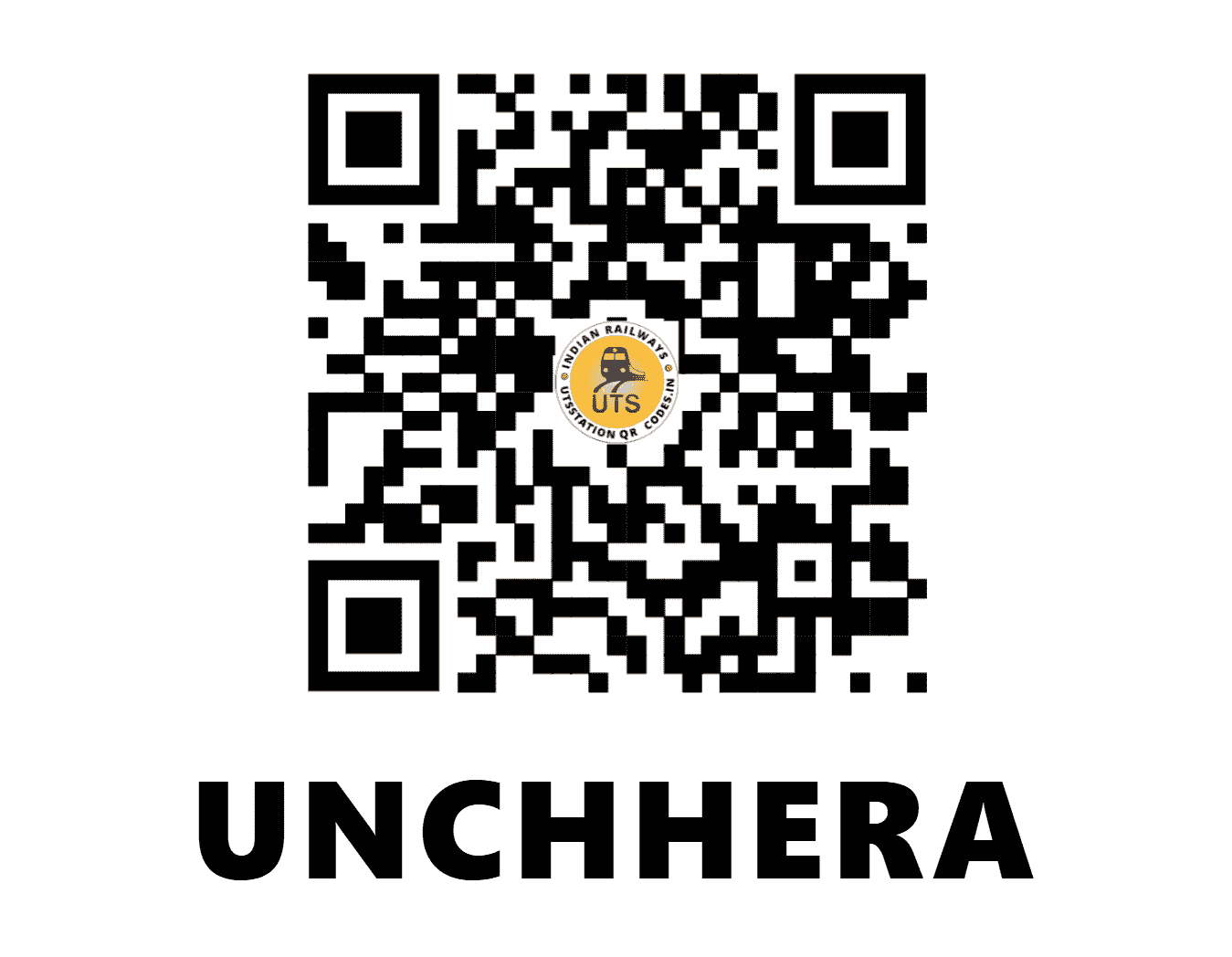 UTS QR Code for UNCHHERA - UHR (WC - MADHYA PRADESH)